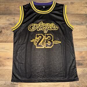 LeBron James #23 King The City Of‎ Angels Basketball Jersey Youth Size L